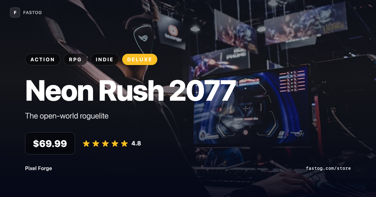 Game Storefront template preview