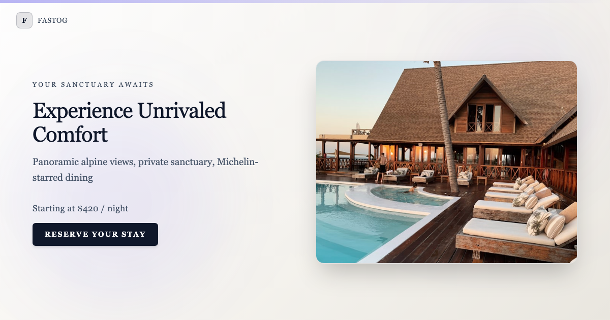 Hospitality template preview