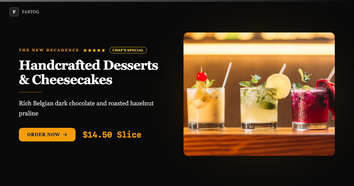 Restaurant template preview
